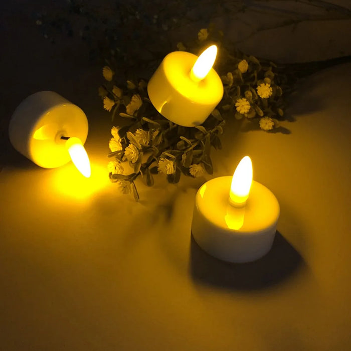 Rechargeable Flameless LED Tea Lights with Remote & Timer — 3D Flicker