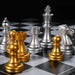 Magnetic Folding Chess Set — 25cm or 32cm, Gold & Silver Plastic Travel Board