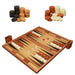 Foldable Wooden Backgammon Set 11–17 inch — Handmade, Foldable Board with Accessories