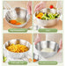 Stainless Steel Cooking Mixing Bowl with Scale — Large Capacity