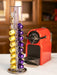 Silver Rotating Coffee Capsule Rack – 360° Base, Holds 40 Pods
