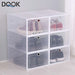 Transparent 6-Pack Shoe Storage Boxes — Thickened, Foldable, Dustproof & Stackable