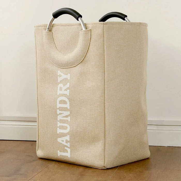 Collapsible Linen Laundry Basket – Waterproof Foldable Hamper with Handles (CT2000)