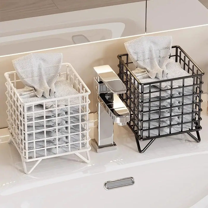 Square Coffee Pod Holder — Large Capacity Iron Capsule Storage