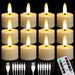 12-Pack Rechargeable LED Tea Lights — USB Charge, Remote & Timer, Warm White