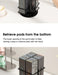 40‑Pod VertuoLine Carousel Pod Holder — 360° Rotating Wire Stand, Black