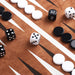 Portable Foldable Backgammon Travel Set — PU Leather Roll-Up Board with Pieces & Dice