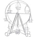 Metal Ferris Wheel Cupcake Stand — 8-Cup Display for Weddings & Parties