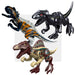 Jurassic Dinosaur Building Blocks - Velociraptor, Triceratops, Indominus & T‑Rex Models