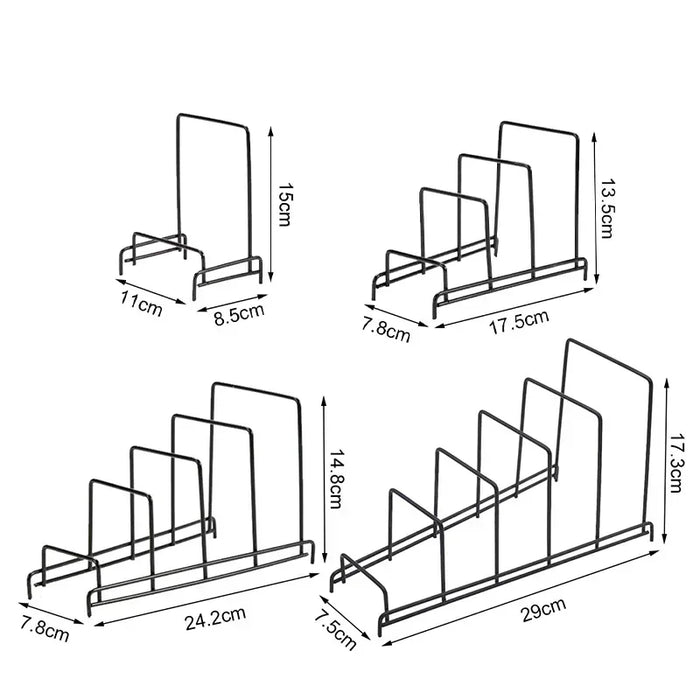 Iron Art Multi-Layer Kitchen Rack — Space-Saving Cutting Board & Lid Organiser