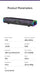 4D Bluetooth 5.0 Computer Soundbar — USB-Powered Stereo with RGB Lights
