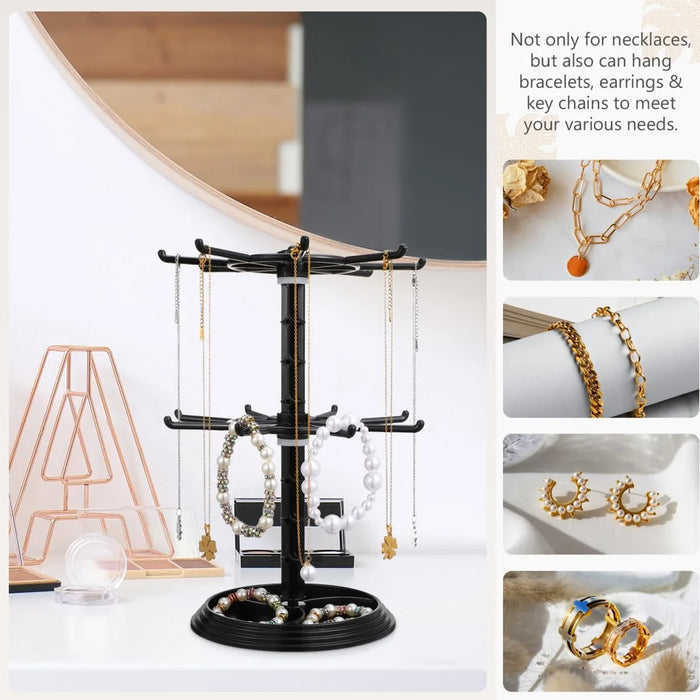 Multi-layer Rotating Jewellery Rack – Necklace & Bracelet Display