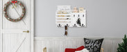 Rustic Wall-Mounted Mail Organiser with Key Hooks & Floating Shelf