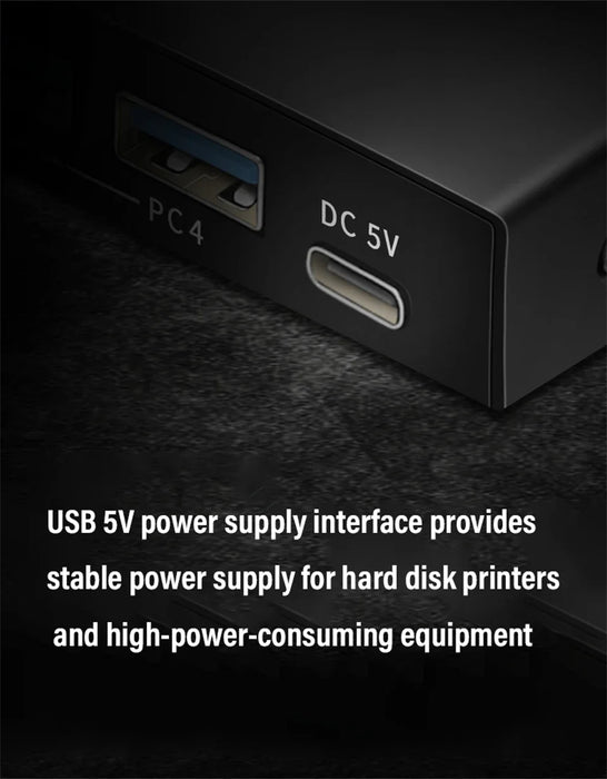 4 In 4 Out KVM USB3.0 Switch Shared Controller Hub Adapter USB2.0 Printer Splitter Switcher for PC Laptop Keyboard Mouse Monitor