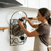5-Tier Wall-Mounted Pot Lid Rack — Stainless Steel, Foldable, Space-Saving