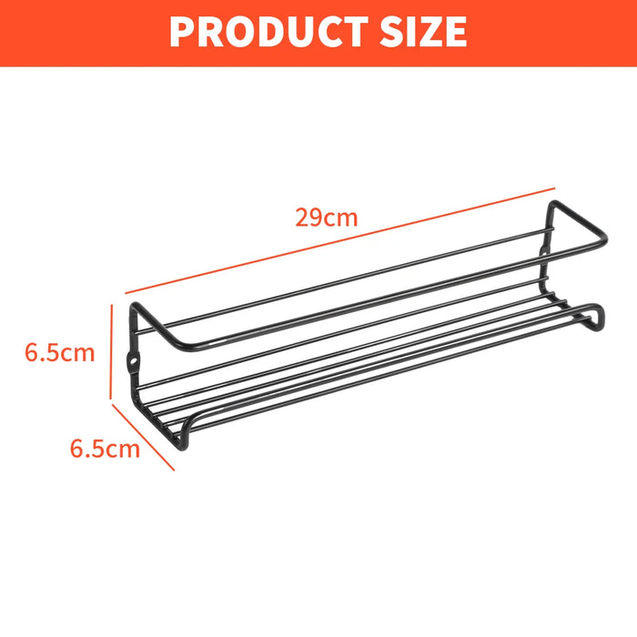 2 or 4‑Pack Spice Jar Rack – Kitchen Cupboard Door & Wall Organiser