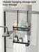 QH Dual-Tier Shower Caddy — Metal & Plastic Bathroom Shelf (Wall or Over-Door)