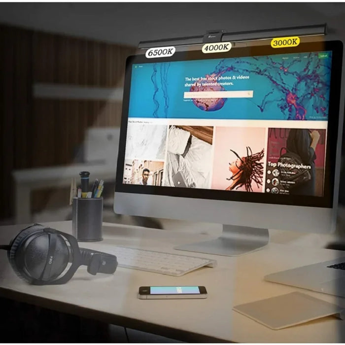 LED Monitor Light Bar Desk Lamp — Eye-care Stepless Dimming (30cm)