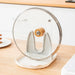Multi-functional Plastic Pot Lid & Spatula Rack for Kitchen and Stove Storage