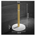 Nordic Marble & Space Aluminium Paper Towel Holder — Vertical Kitchen Roll Stand (Black, White, Gold)