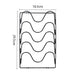 5-Tier Wall-Mounted Pot Lid Rack — Stainless Steel, Foldable, Space-Saving