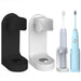 Wall-Mounted Electric Toothbrush Holder — Traceless ABS Stand, Fits Most Electric Brushes