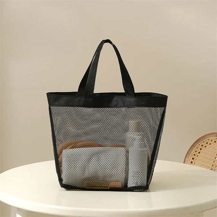 Quick-Dry Mesh Shower Caddy Tote – Beach & Travel Wash Bag (8 Pockets)