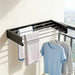 Carbon Steel Invisible Wall-Mounted Clothes Drying Rack — 60cm Hidden Foldable, Heavy-Duty