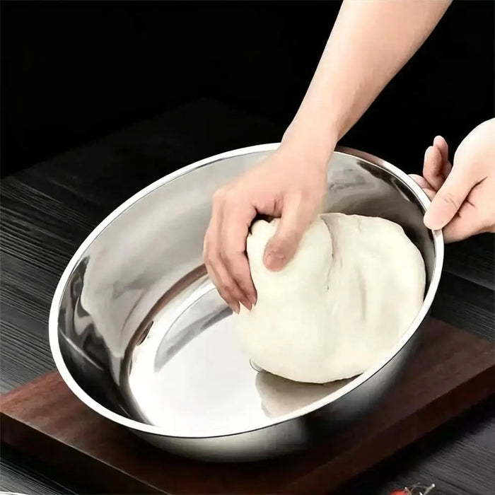 Stainless Steel Large Mixing Bowl — Deep 32cm, Non-stick Finish