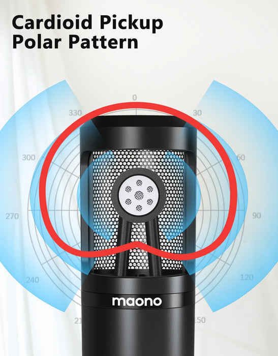 PM360TR Condenser Tabletop Microphone — 3.5mm Cardioid for PC, Phone & Recording