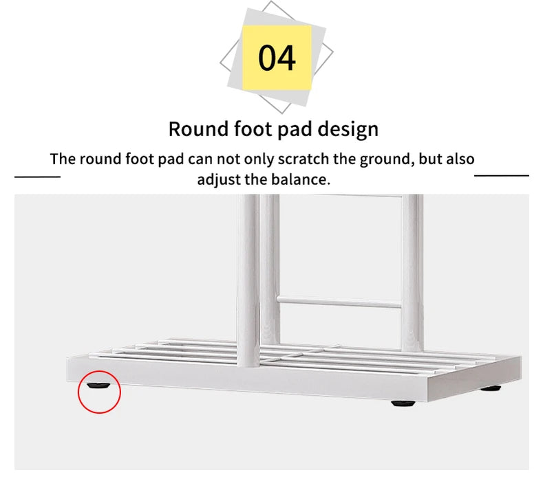 Metal Plant Stand — 4/6/8-Tier Flower Pot Rack, White or Dark Grey
