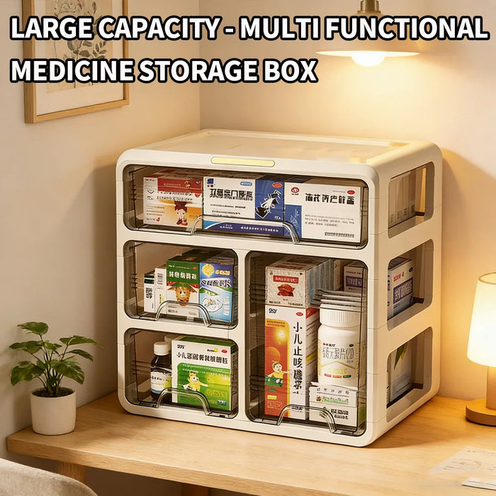 Large Capacity Medicine Organiser — Multi-layer Drawer Storage for Home