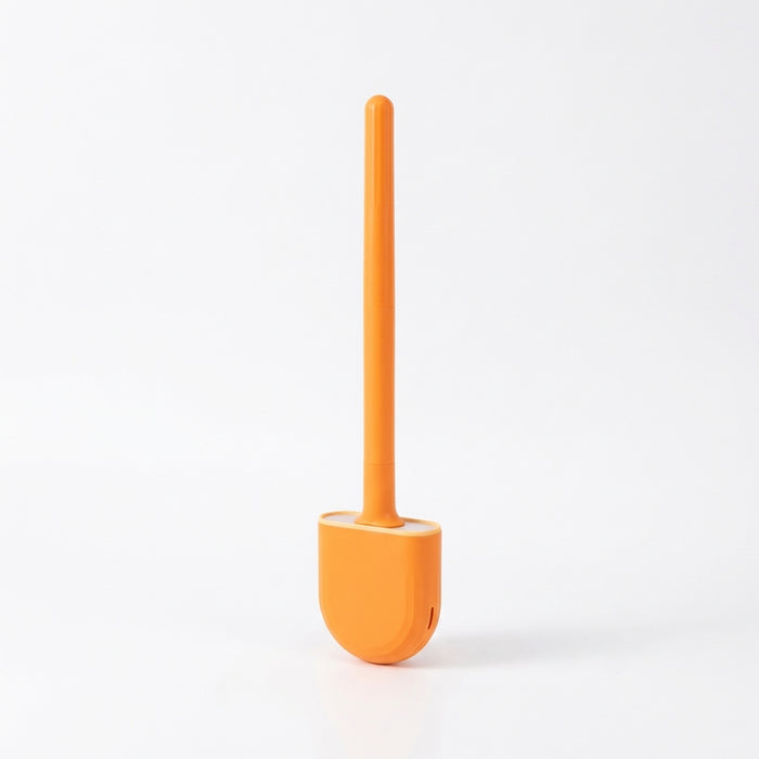 Wall-hanging Long-handle Toilet Brush with Silicone Head, 36×9×4 cm