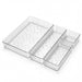 Stackable Acrylic Drawer Organiser — Adjustable Divider Trays for Makeup