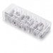 8-Compartment Transparent Acrylic Cable Organiser Box with Dustproof Cover