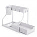 2-Tier Pull-Out Drawer Organiser — Foldable Plastic Storage for Kitchen & Bathroom