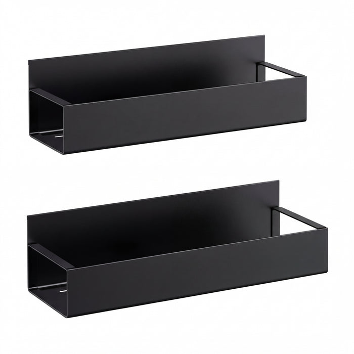 Magnetic Fridge Shelf Spice Rack – Black, Space‑Saving Kitchen Organiser