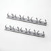 2-Pack Grey Wall-Mounted Adhesive Spice Rack – Five-Hole Jar & Bottle Holder