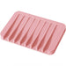 Single-Pack Silicone Self-Draining Soap Dish – Non-Slip Countertop Holder, 11.5×8×1 cm