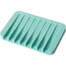 Single-Pack Silicone Self-Draining Soap Dish – Non-Slip Countertop Holder, 11.5×8×1 cm