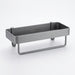 No‑drill aluminium shower caddy with towel rod option — single or double