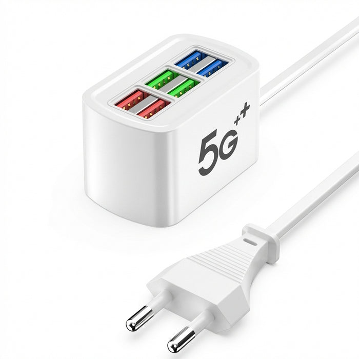 6-in-1 Fast USB Charging Station with 1m Cord (30W)