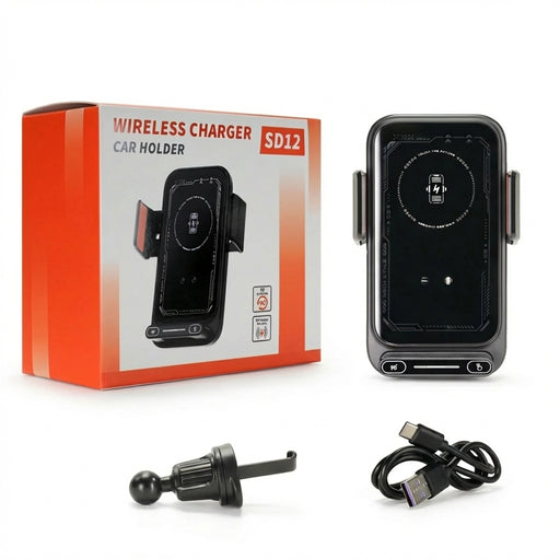 15W Car Phone Charger & Holder — Auto‑Sensing Vent Mount with One‑Touch Release
