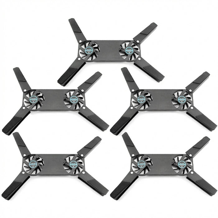 Foldable Laptop Cooler with Dual 60mm Fans — USB-Powered Stand for 7–15-inch Notebooks