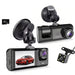 Dashcam 1080p with IR Night Vision, 2" IPS Screen, Loop Recording — 2 or 3 Camera DVR