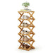 Bamboo Installation-Free Shoe Rack — 2 to 6 Tier Foldable Storage Shelf