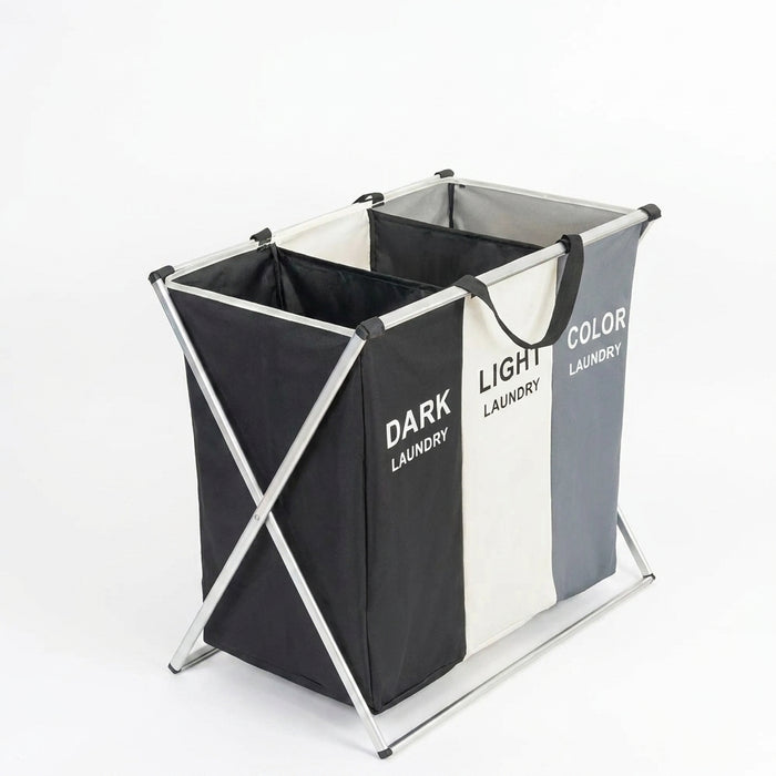 Large Foldable Laundry Sorting Basket – 2 or 3 Compartments, Oxford Fabric