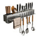 Wall-Mounted Kitchen Knife Rack with Pot Lid & Cutting Board Organiser