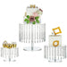 Acrylic Circular Cake & Cupcake Display Stand with Crystal Chandelier for Weddings & Parties