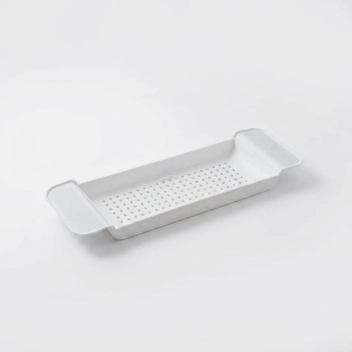 Extendable Bathtub Shelf – Retractable Bath Tray & Towel Holder (Black or White)